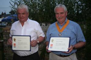 Bill and Stuart with their Paul Harris Awards